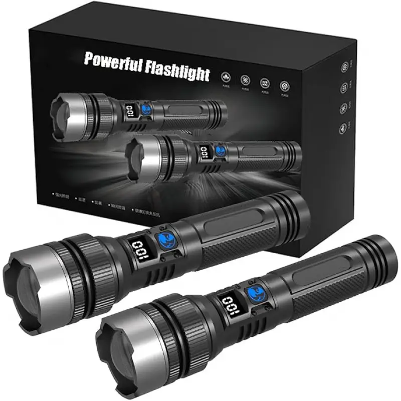 Outdoor Adventure Hiking - Ultra-Bright Rechargeable Flashlight, Compact & Lightweight