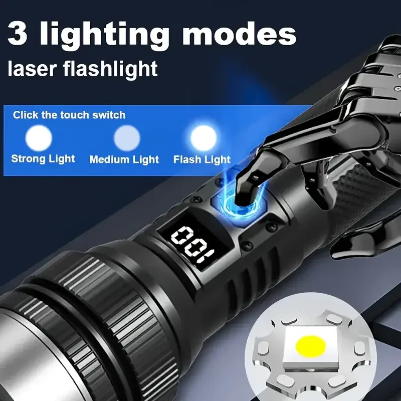 900000LM Powerful LED Flashlig - Outdoor Adventure Hiking ulasan dan harga