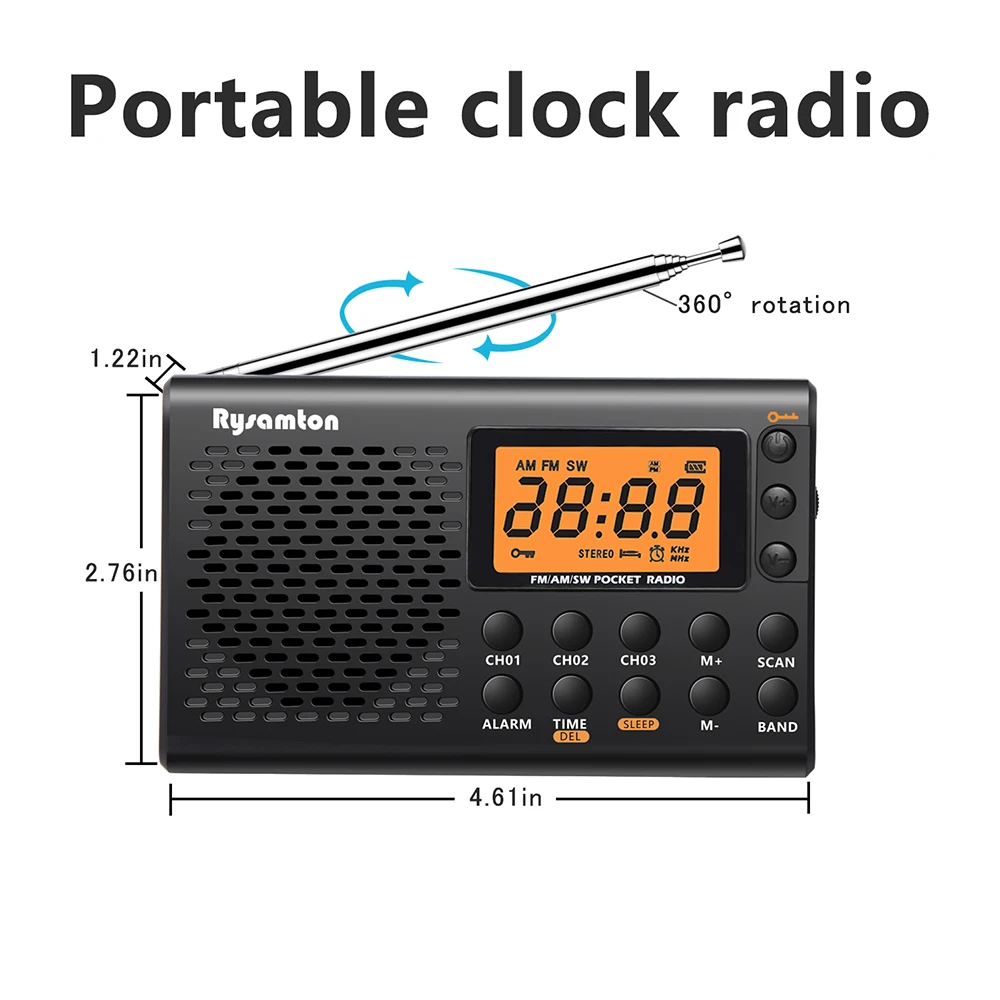 Portable Battery Radio FM Shor - Emergency Radio Solar ulasan dan harga