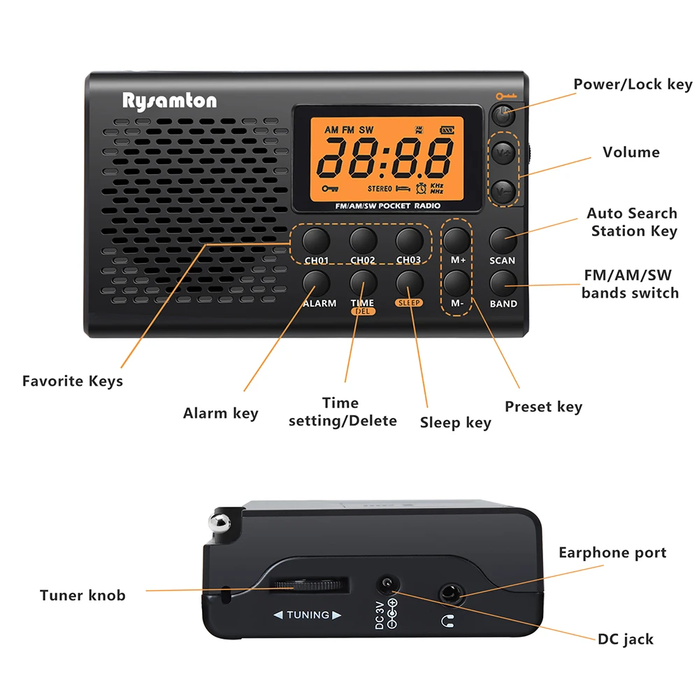 Portable Battery Radio FM Shor - Emergency Radio Solar ulasan dan harga