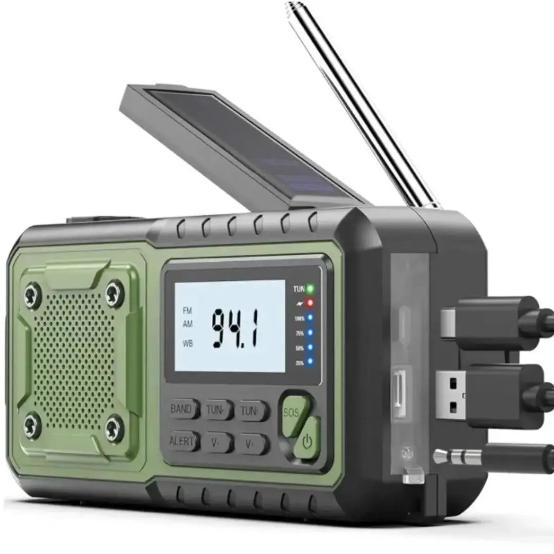 4000mAh Solar Hand Crank Emerg - Emergency Radio Solar ulasan dan harga