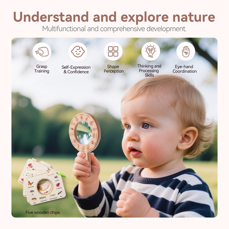 Wooden Montessori Toy Magnifyi - Outdoor Adventure Toys ulasan dan harga