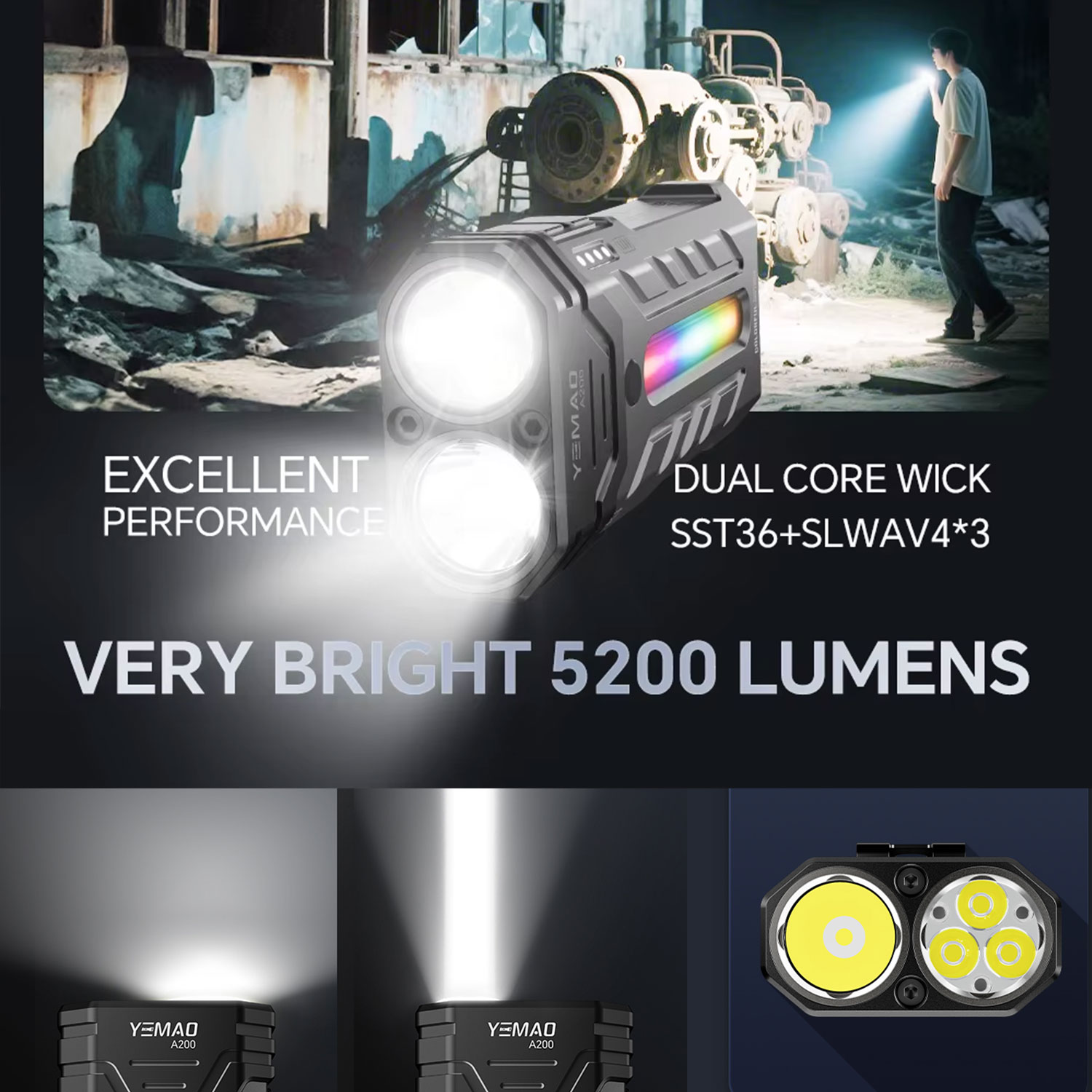 5200LM Innovative Multifunctio - Outdoor Adventure Hiking ulasan dan harga