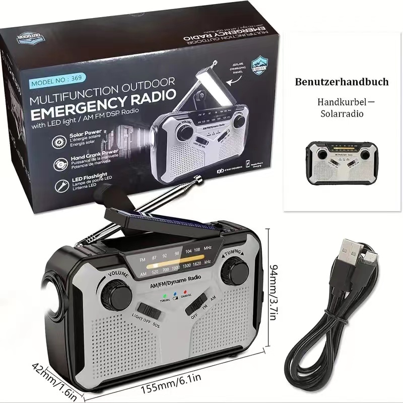 AM/FM Portable Solar Radio wit - Emergency Radio Solar ulasan dan harga
