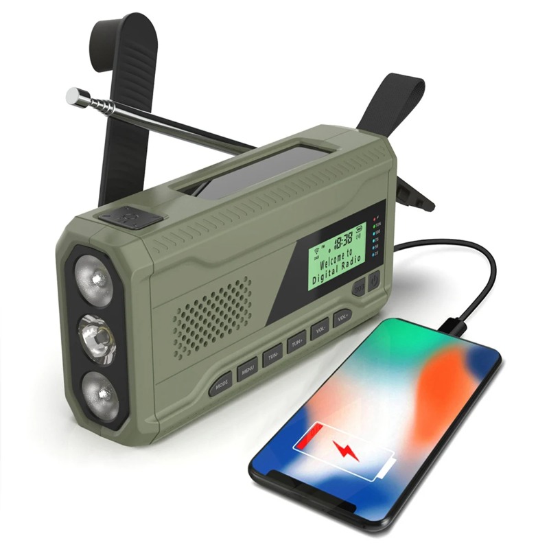 DAB/FM Bluetooth Radio Outdoor - Emergency Radio Solar ulasan dan harga